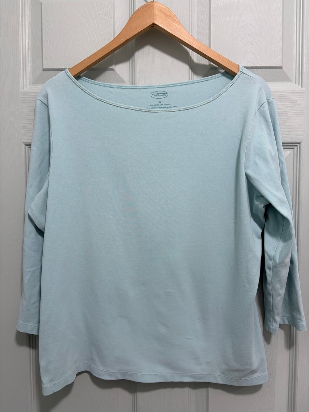 Talbot's light blue tee with 3/4 sleeves Size XL